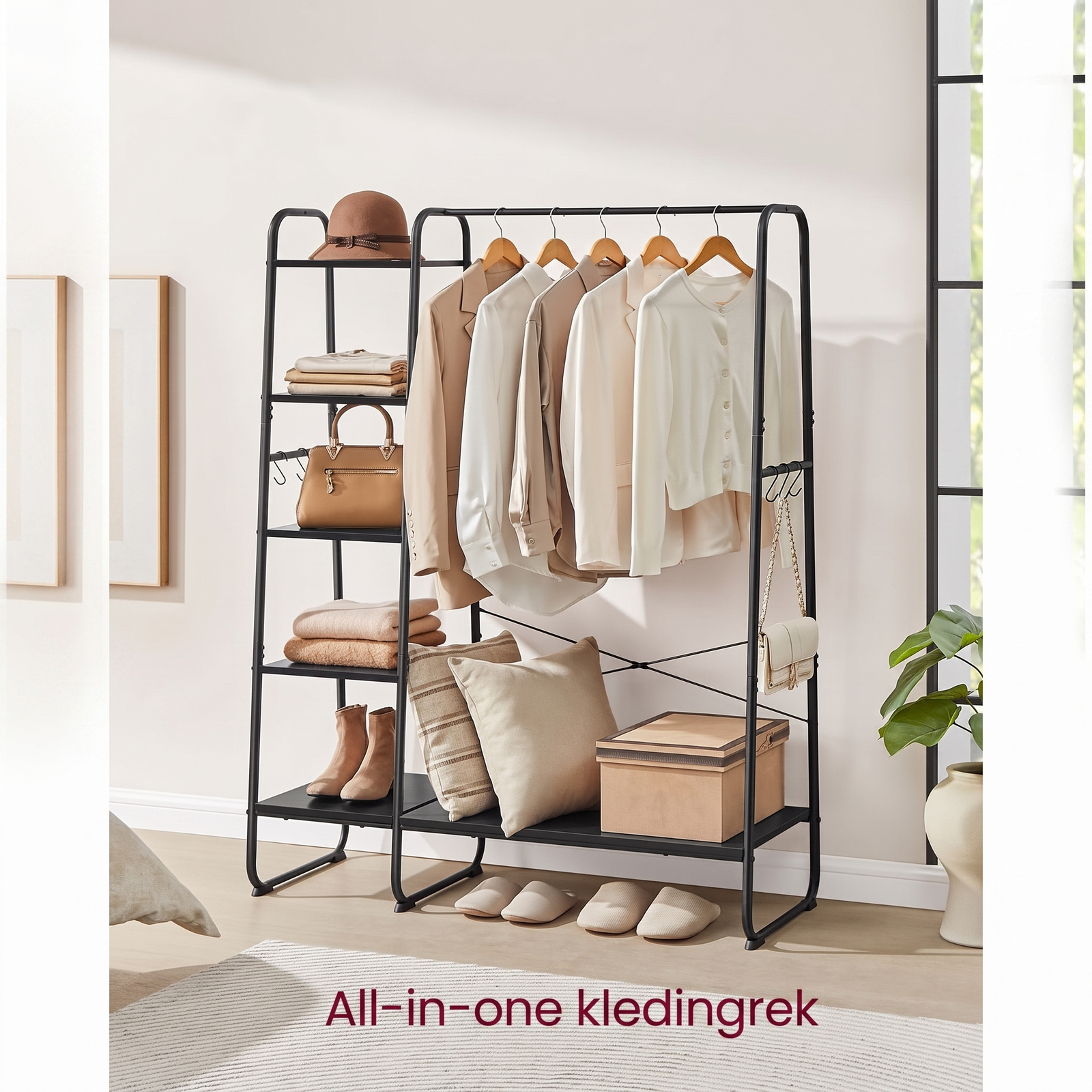Vrijstaande Kapstok met 6 Haken – productweergave 20 | De Groot Living
