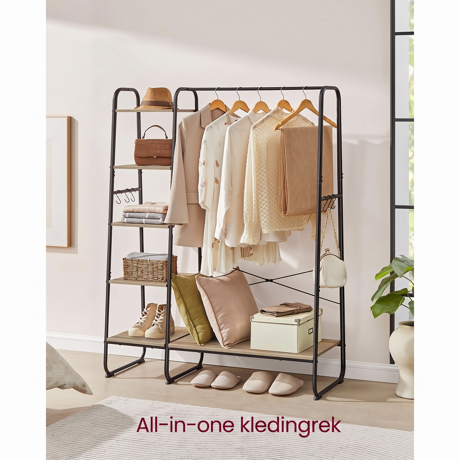 Vrijstaande Kapstok met 6 Haken – productweergave 25 | De Groot Living