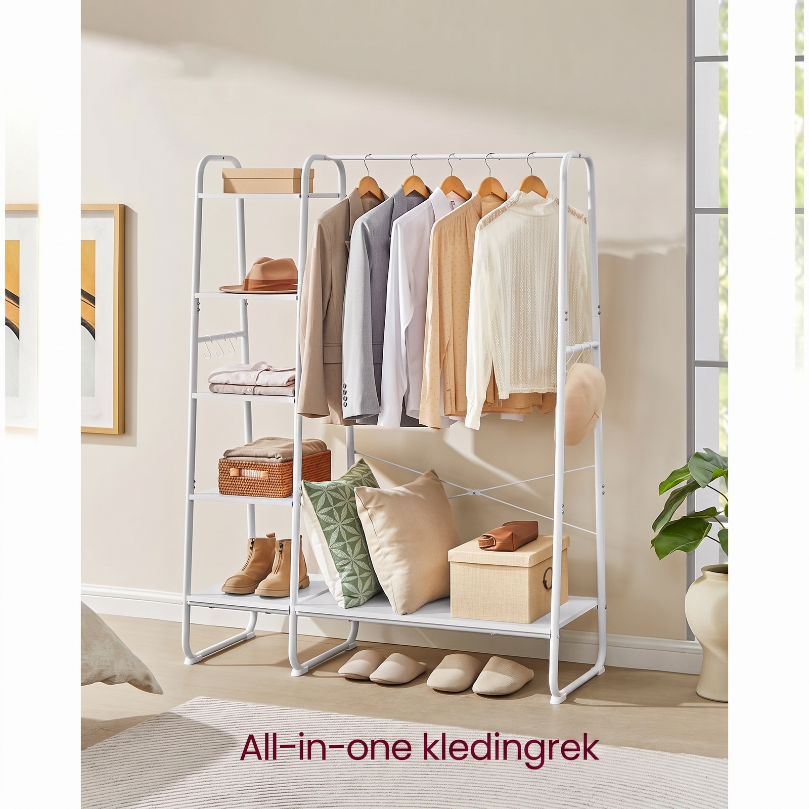 Vrijstaande Kapstok met 6 Haken – productweergave 30 | De Groot Living