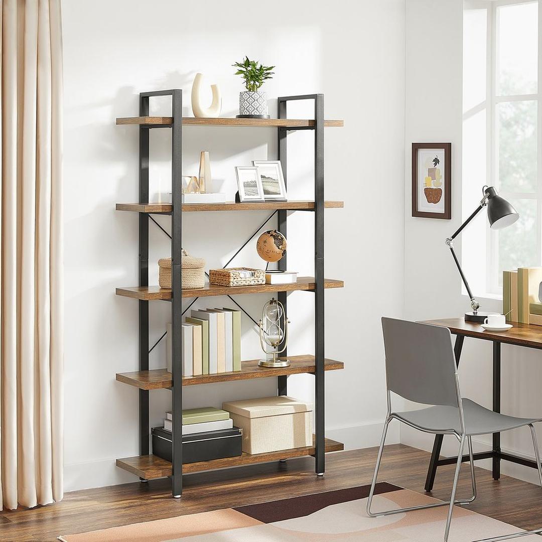 Vrijstaande Opbergkast met 5 Legplanken in Industriële Stijl – productweergave 4 | De Groot Living