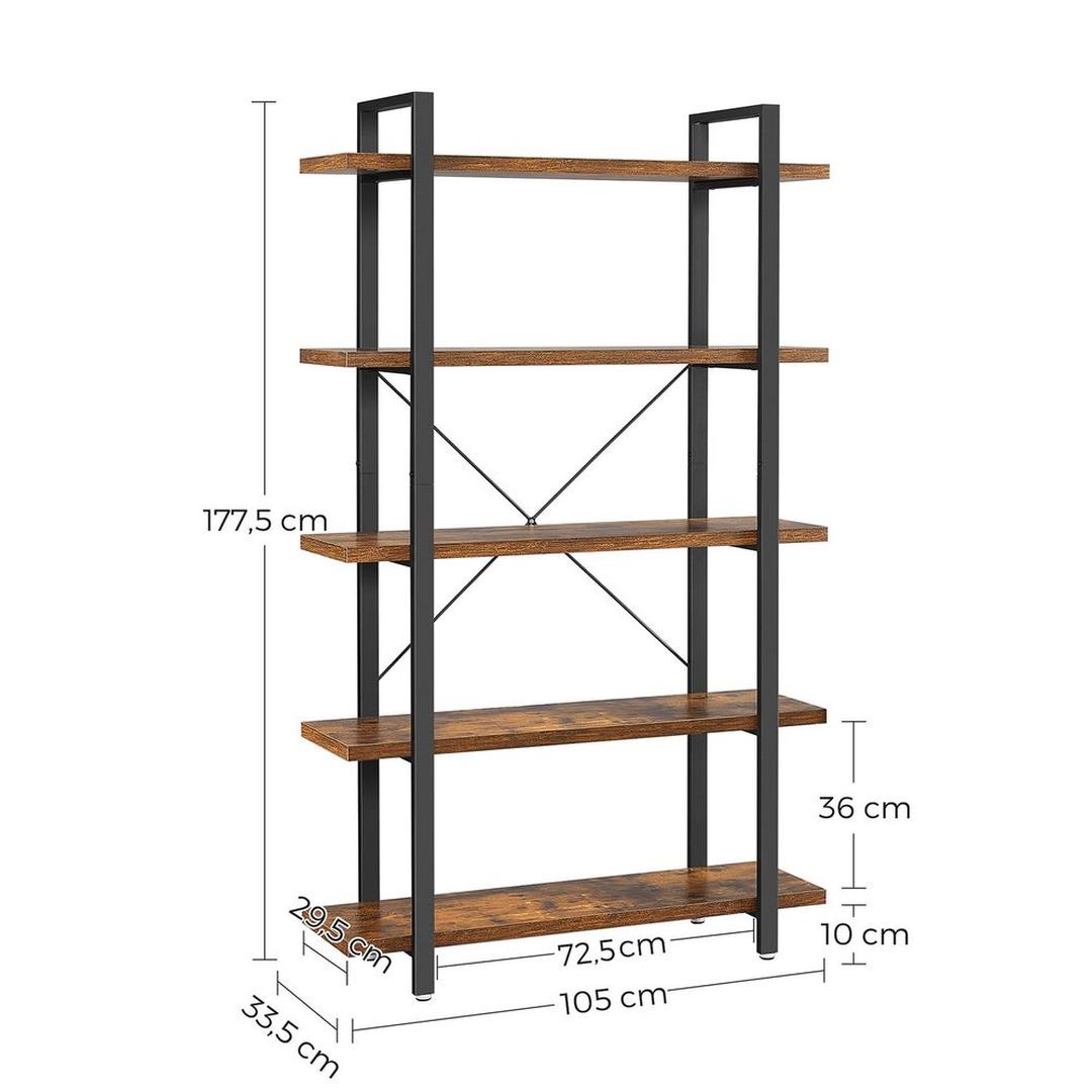 Vrijstaande Opbergkast met 5 Legplanken in Industriële Stijl – productweergave 11 | De Groot Living