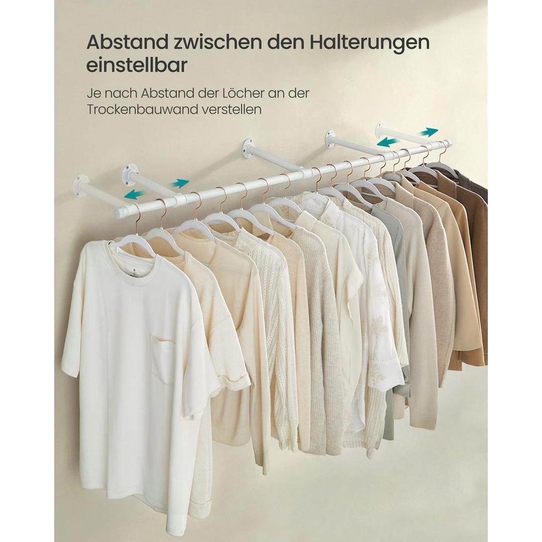 Wandgemonteerde Kledingstang Van Metaal Voor Kleding en Jassen 170 cm – productweergave 21 | De Groot Living