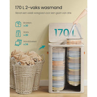 Wasmand met 2 Compartimenten – productweergave 5 | De Groot Living