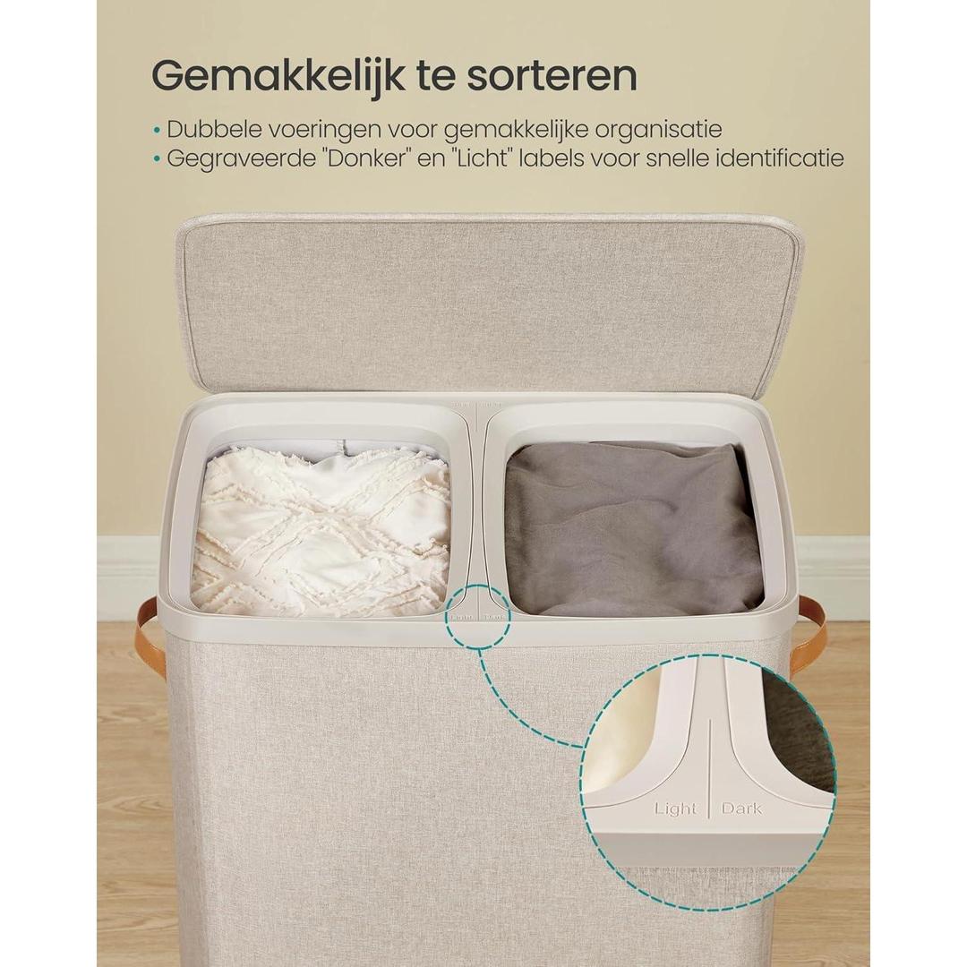 Wasmand met 2 Compartimenten – productweergave 6 | De Groot Living