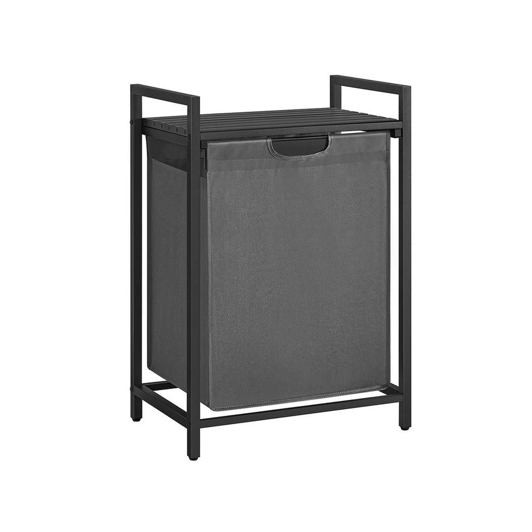 Wasmand met 2 Uittrekbare Waszakken en Opbergblad Van Staal – productweergave 4 | De Groot Living