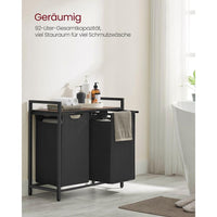 Wasmand met 2 Uittrekbare Waszakken en Opbergblad Van Staal – productweergave 9 | De Groot Living