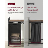 Wasmand met 2 Uittrekbare Waszakken en Opbergblad Van Staal – productweergave 11 | De Groot Living