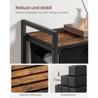 Wasmand met 2 Uittrekbare Waszakken en Opbergblad Van Staal – productweergave 12 | De Groot Living