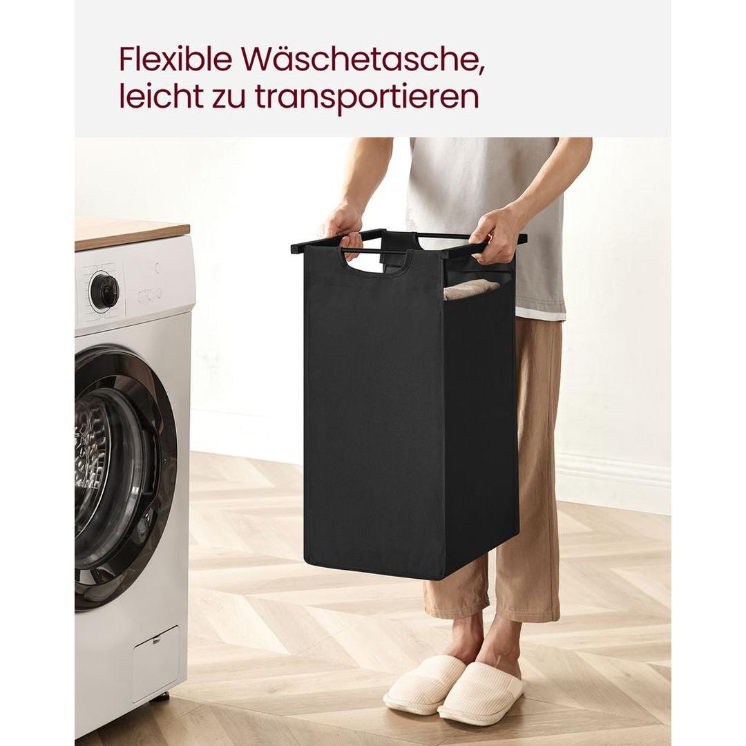Wasmand met 2 Uittrekbare Waszakken en Opbergblad Van Staal – productweergave 13 | De Groot Living