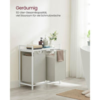 Wasmand met 2 Uittrekbare Waszakken en Opbergblad Van Staal – productweergave 35 | De Groot Living