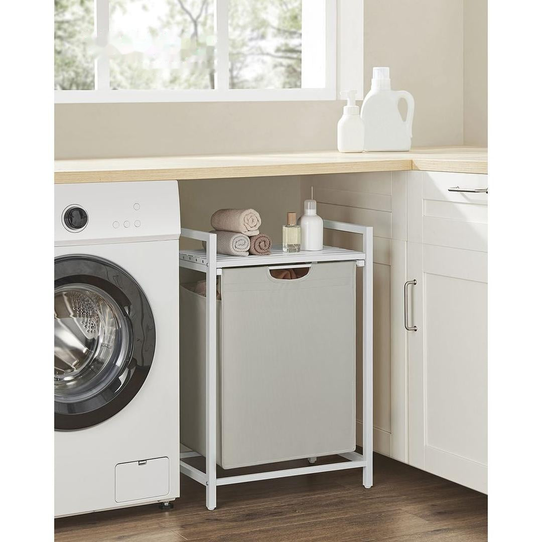 Wasmand met 2 Uittrekbare Waszakken en Opbergblad Van Staal – productweergave 41 | De Groot Living