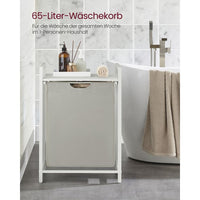 Wasmand met 2 Uittrekbare Waszakken en Opbergblad Van Staal – productweergave 42 | De Groot Living