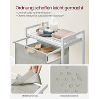 Wasmand met 2 Uittrekbare Waszakken en Opbergblad Van Staal – productweergave 43 | De Groot Living