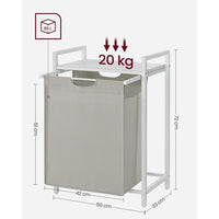 Wasmand met 2 Uittrekbare Waszakken en Opbergblad Van Staal – productweergave 45 | De Groot Living