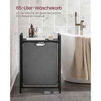 Wasmand met 2 Uittrekbare Waszakken en Opbergblad Van Staal – productweergave 47 | De Groot Living