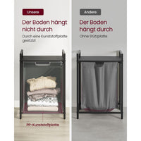 Wasmand met 2 Uittrekbare Waszakken en Opbergblad Van Staal – productweergave 49 | De Groot Living
