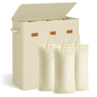Wasmand Met 3 Compartimenten en Wasbare Binnenzak 160 Liter – productweergave 5 | De Groot Living