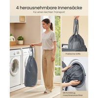 Wasmand Met 3 Compartimenten en Wasbare Binnenzak 160 Liter – productweergave 14 | De Groot Living