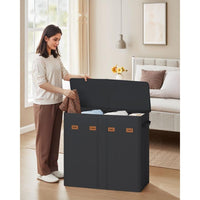Wasmand Met 3 Compartimenten en Wasbare Binnenzak 160 Liter – productweergave 21 | De Groot Living
