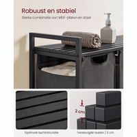 Wasmand met 3 Vakverdelers en Extra Legplank – productweergave 16 | De Groot Living