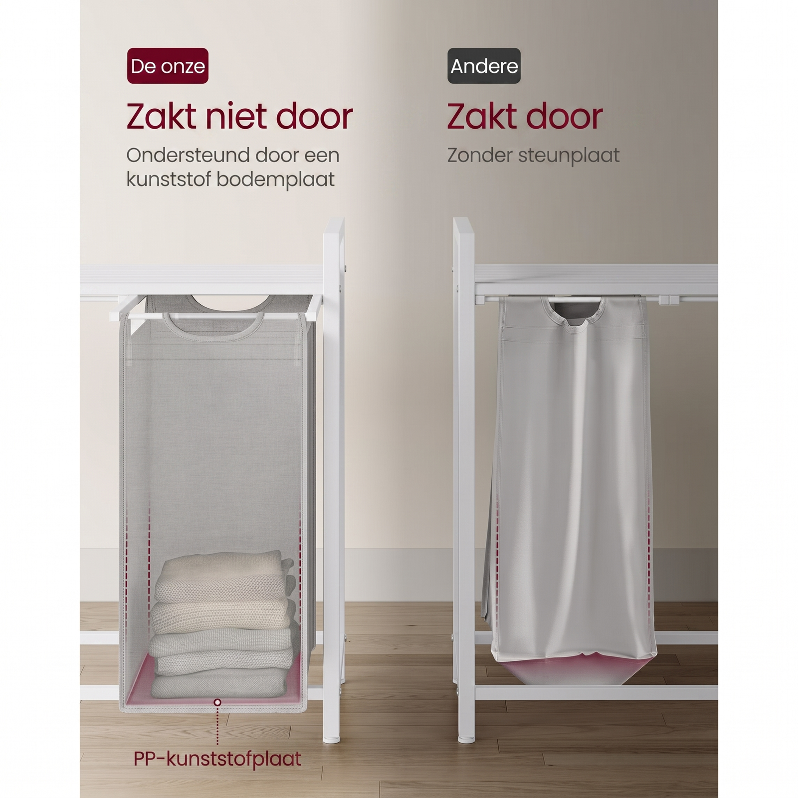 Wasmand met 3 Vakverdelers en Extra Legplank – productweergave 33 | De Groot Living