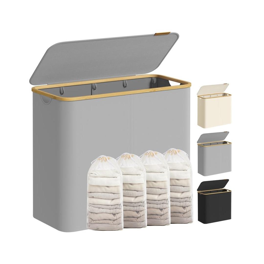 Wasmand Met Deksel en Uitneembare Waszak Voor Kleine Ruimtes – productweergave 13 | De Groot Living