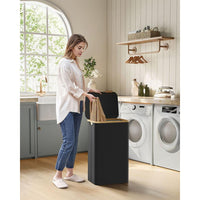 Wasmand Met Deksel en Uitneembare Waszak Voor Kleine Ruimtes – productweergave 25 | De Groot Living
