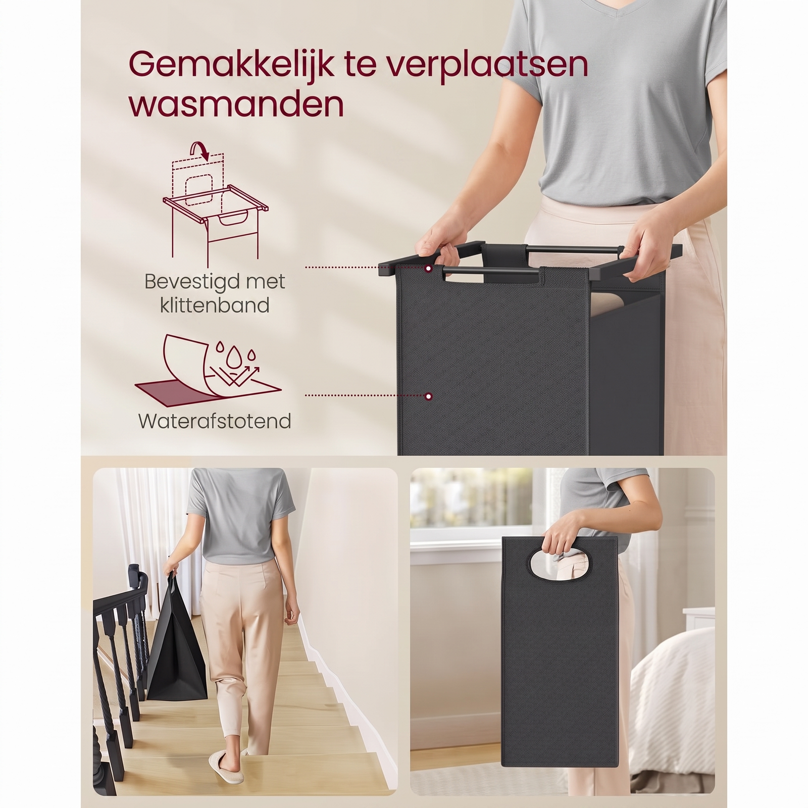 Wasmand met Kledingrek – productweergave 8 | De Groot Living