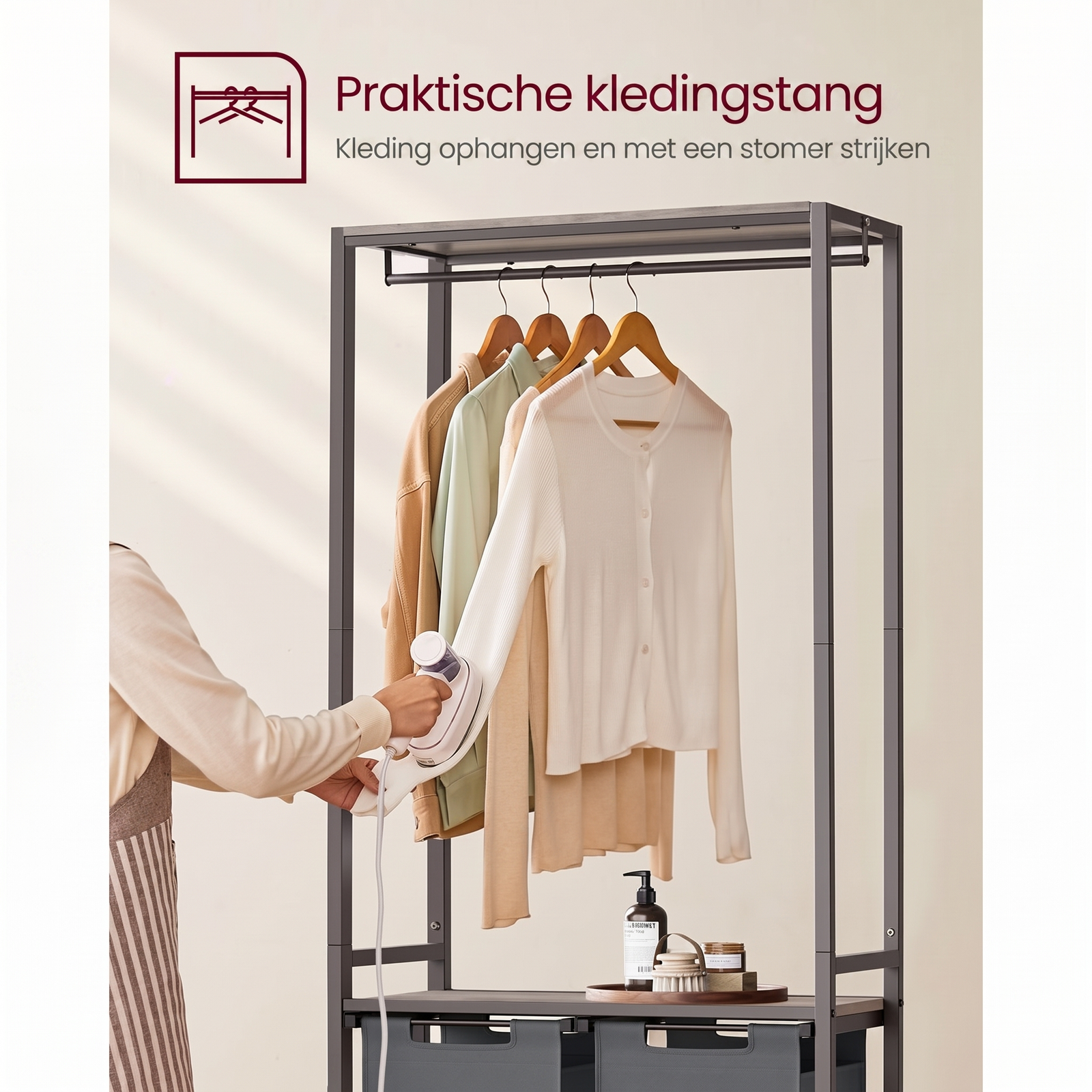 Wasmand met Kledingrek – productweergave 13 | De Groot Living