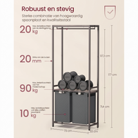 Wasmand met Kledingrek – productweergave 14 | De Groot Living