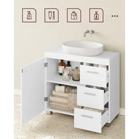Wastafelonderkast Met Lades en Opbergruimte Voor Badkamer 70 cm Breed – productweergave 4 | De Groot Living