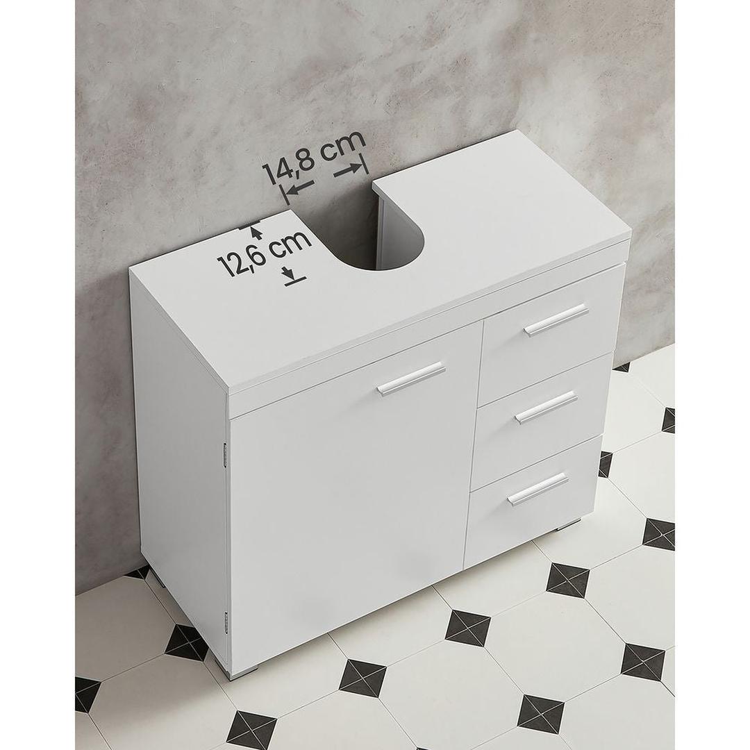 Wastafelonderkast Met Lades en Opbergruimte Voor Badkamer 70 cm Breed – productweergave 5 | De Groot Living