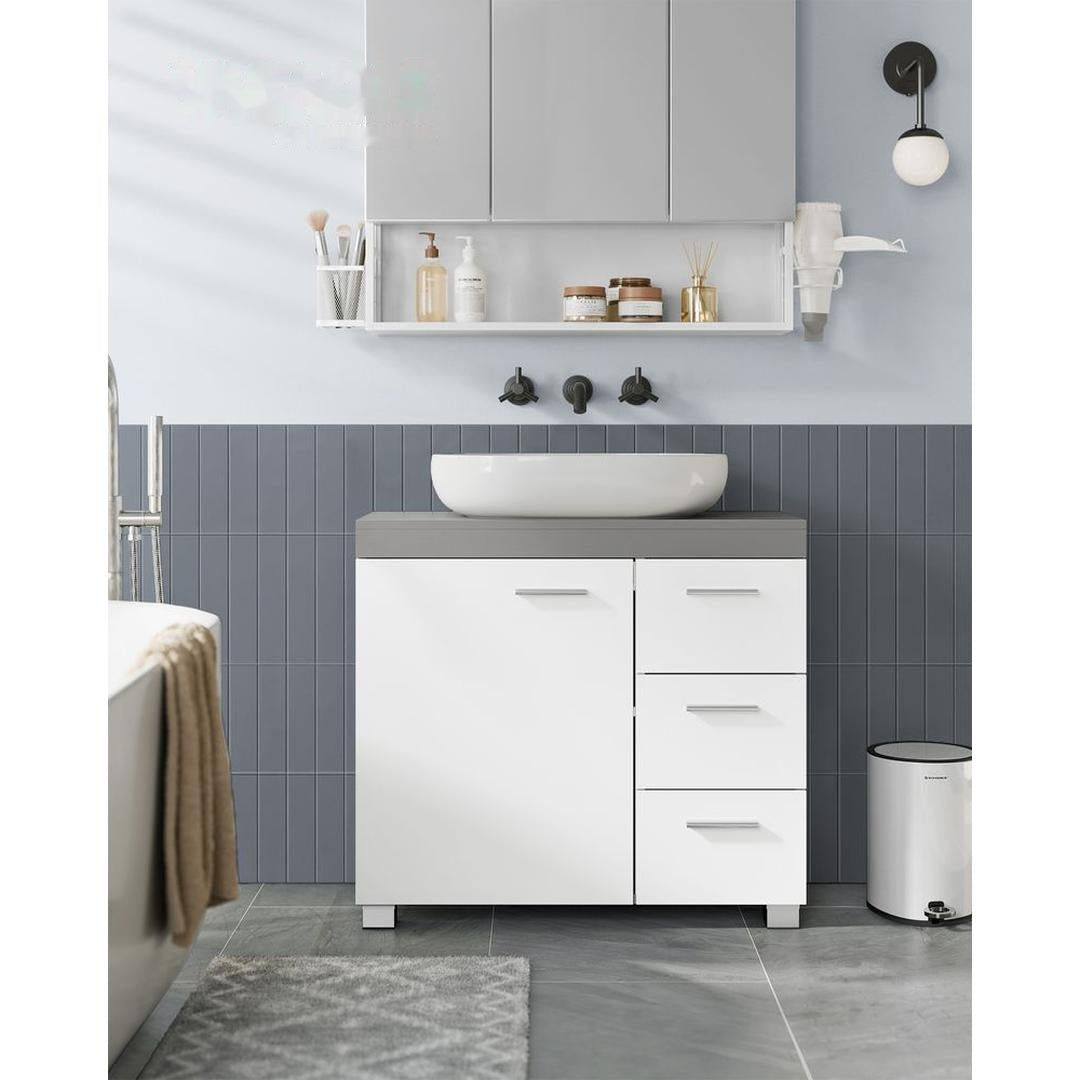Wastafelonderkast Met Lades en Opbergruimte Voor Badkamer 70 cm Breed – productweergave 9 | De Groot Living
