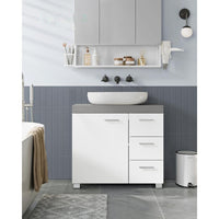 Wastafelonderkast Met Lades en Opbergruimte Voor Badkamer 70 cm Breed – productweergave 9 | De Groot Living