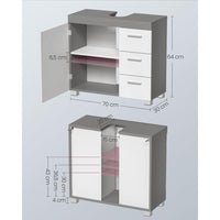 Wastafelonderkast Met Lades en Opbergruimte Voor Badkamer 70 cm Breed – productweergave 12 | De Groot Living