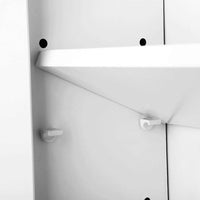 Witte Spiegelkast met 3 Spiegeldeuren en Verstelbare Planken Voor Badkamer – productweergave 4 | De Groot Living