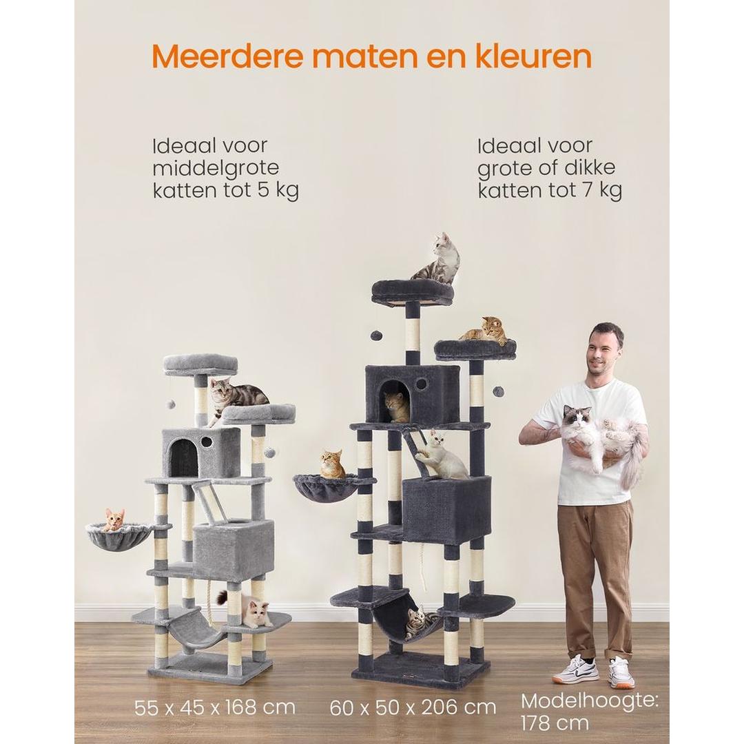 XXL Krabpaal 206 cm met Sisal Krabzuilen – productweergave 19 | De Groot Living