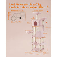 XXL Krabpaal 206 cm met Sisal Krabzuilen – productweergave 23 | De Groot Living