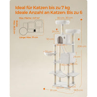 XXL Krabpaal 206 cm met Sisal Krabzuilen – productweergave 31 | De Groot Living