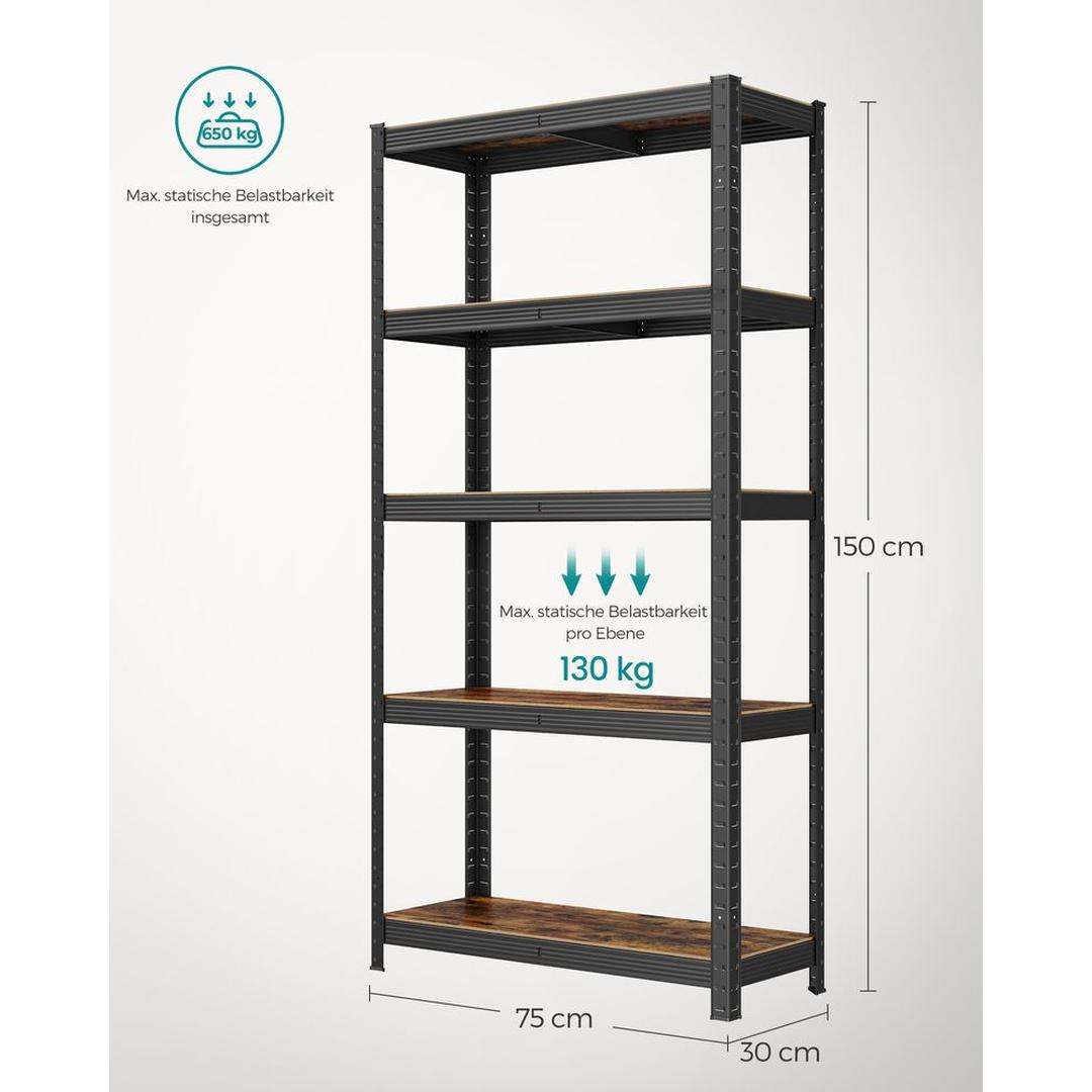 Zwaar Metalen Opbergrek met 650 kg Draagvermogen Voor Garage of Werkplaats – productweergave 22 | De Groot Living