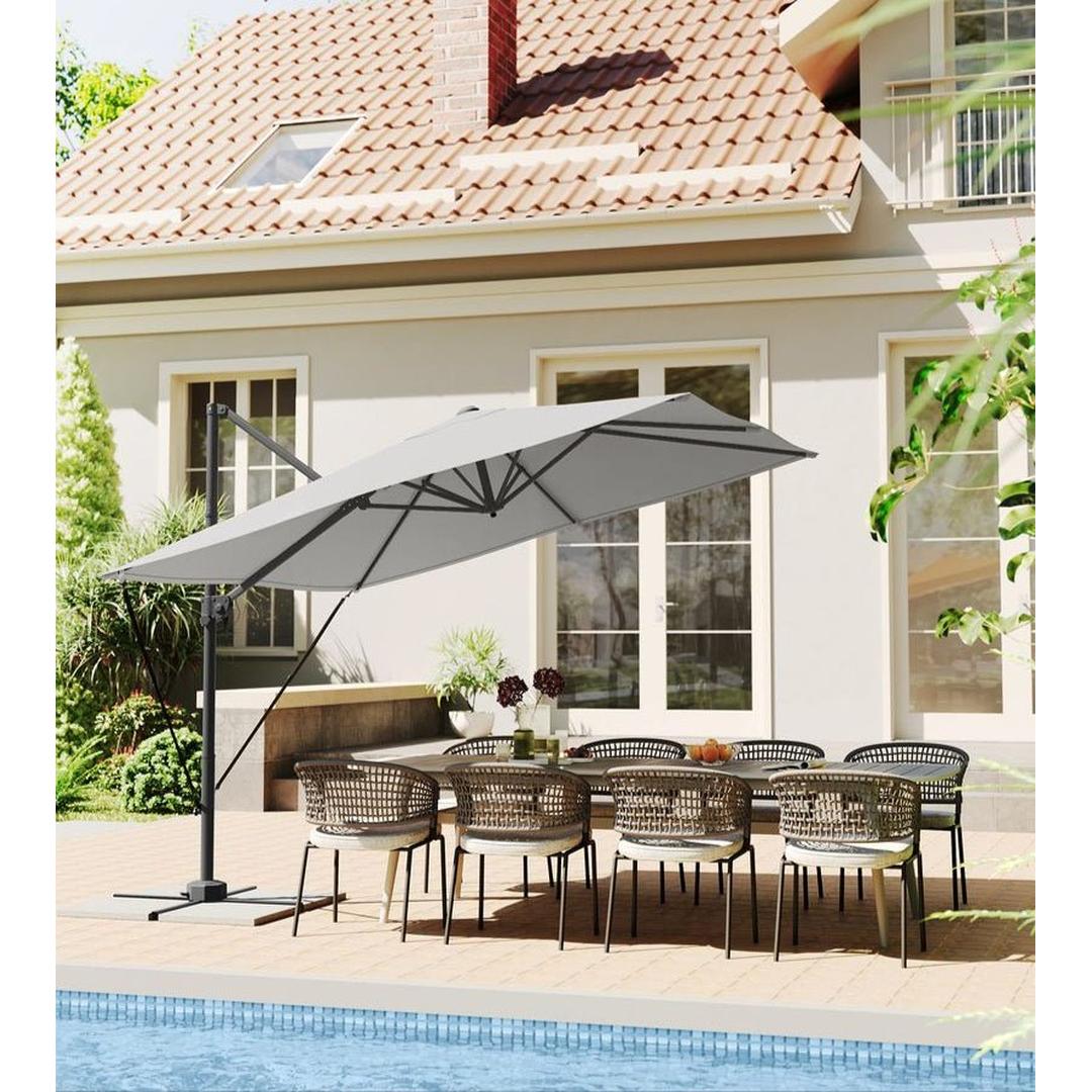 Zweefparasol 270 x 270 cm met 360° Draaifunctie en UPF 50+ Bescherming – productweergave 5 | De Groot Living