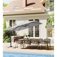 Zweefparasol 270 x 270 cm met 360° Draaifunctie en UPF 50+ Bescherming – productweergave 5 | De Groot Living