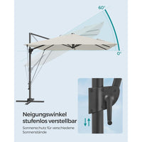 Zweefparasol 270 x 270 cm met 360° Draaifunctie en UPF 50+ Bescherming – productweergave 8 | De Groot Living