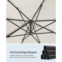 Zweefparasol 270 x 270 cm met 360° Draaifunctie en UPF 50+ Bescherming – productweergave 10 | De Groot Living