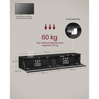 Zwevend TV-Meubel met LED-Verlichting en Oplaadstation Voor Woonkamer – productweergave 6 | De Groot Living