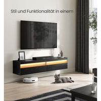 Zwevend TV-Meubel met LED-Verlichting en Oplaadstation Voor Woonkamer – productweergave 7 | De Groot Living