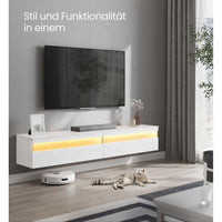 Zwevend TV-Meubel met LED-Verlichting en Oplaadstation Voor Woonkamer – productweergave 8 | De Groot Living