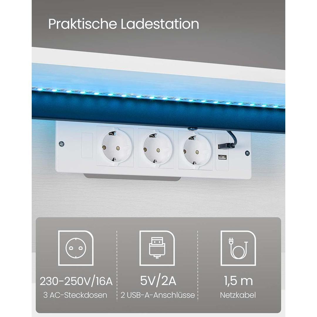 Zwevend TV-Meubel met LED-Verlichting en Oplaadstation Voor Woonkamer – productweergave 10 | De Groot Living