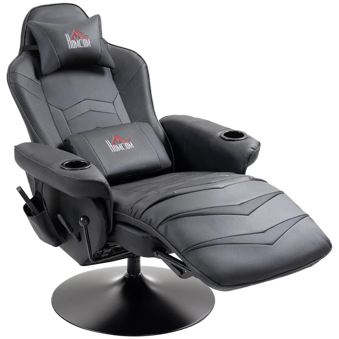 Gamingstoel met Massagefunctie, Voetsteun en Verstelbare Rugleuning