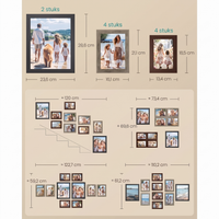 Fotolijsten Set van 10 in Verschillende Formaten voor Wand of Tafel